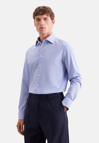Coupe slim Chemise business SEIDENSTICKER en bleu : devant