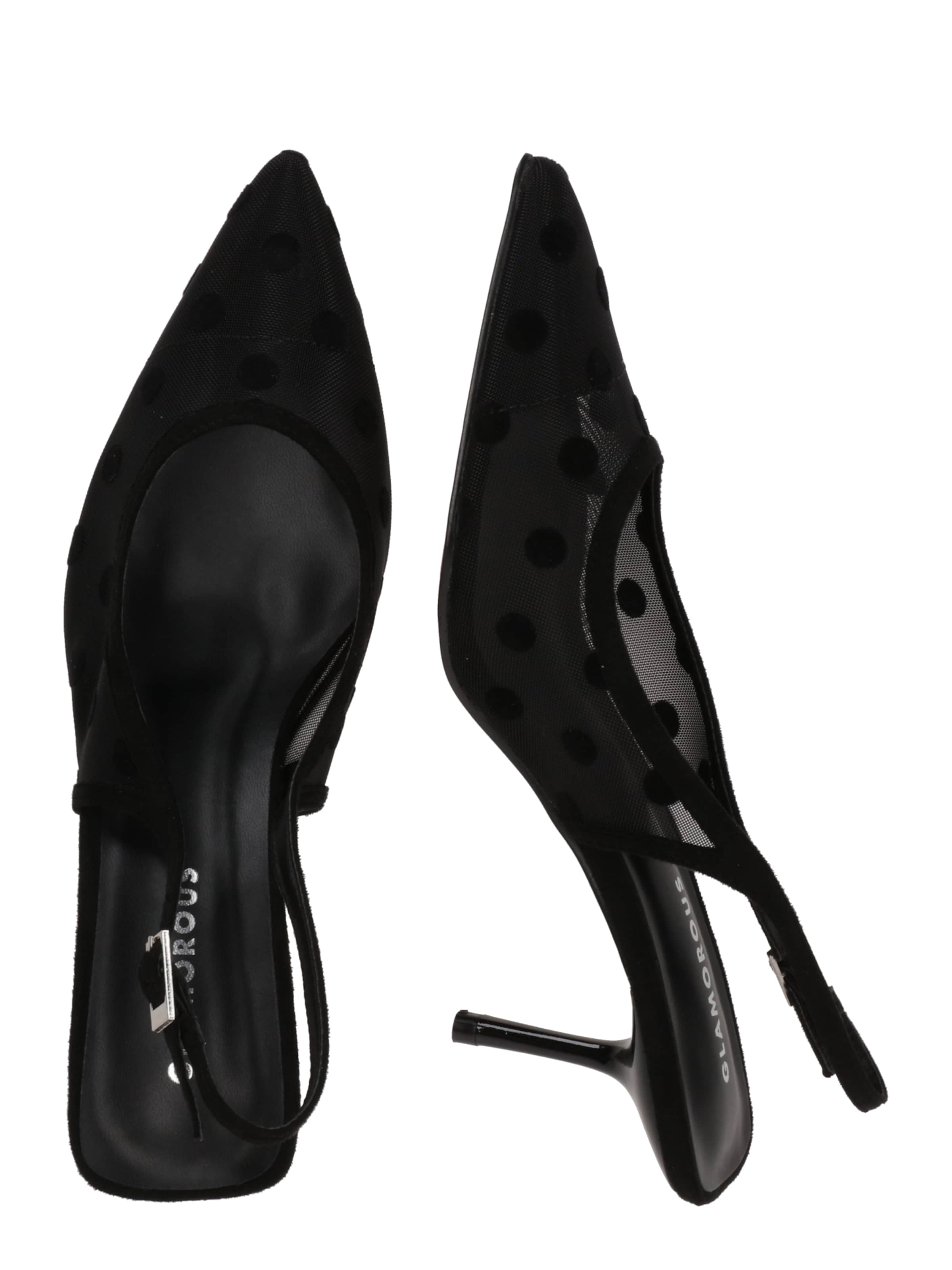 GLAMOROUS Лодочки с открытой пяткой в Черный