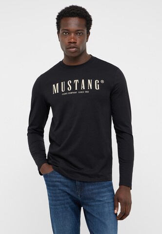 MUSTANG Shirt 'Asheville' in Schwarz: Vorderseite