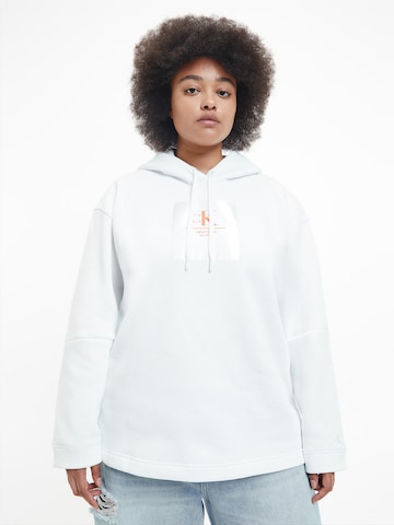 Calvin Klein Jeans Curve - Sudadera en blanco: frente