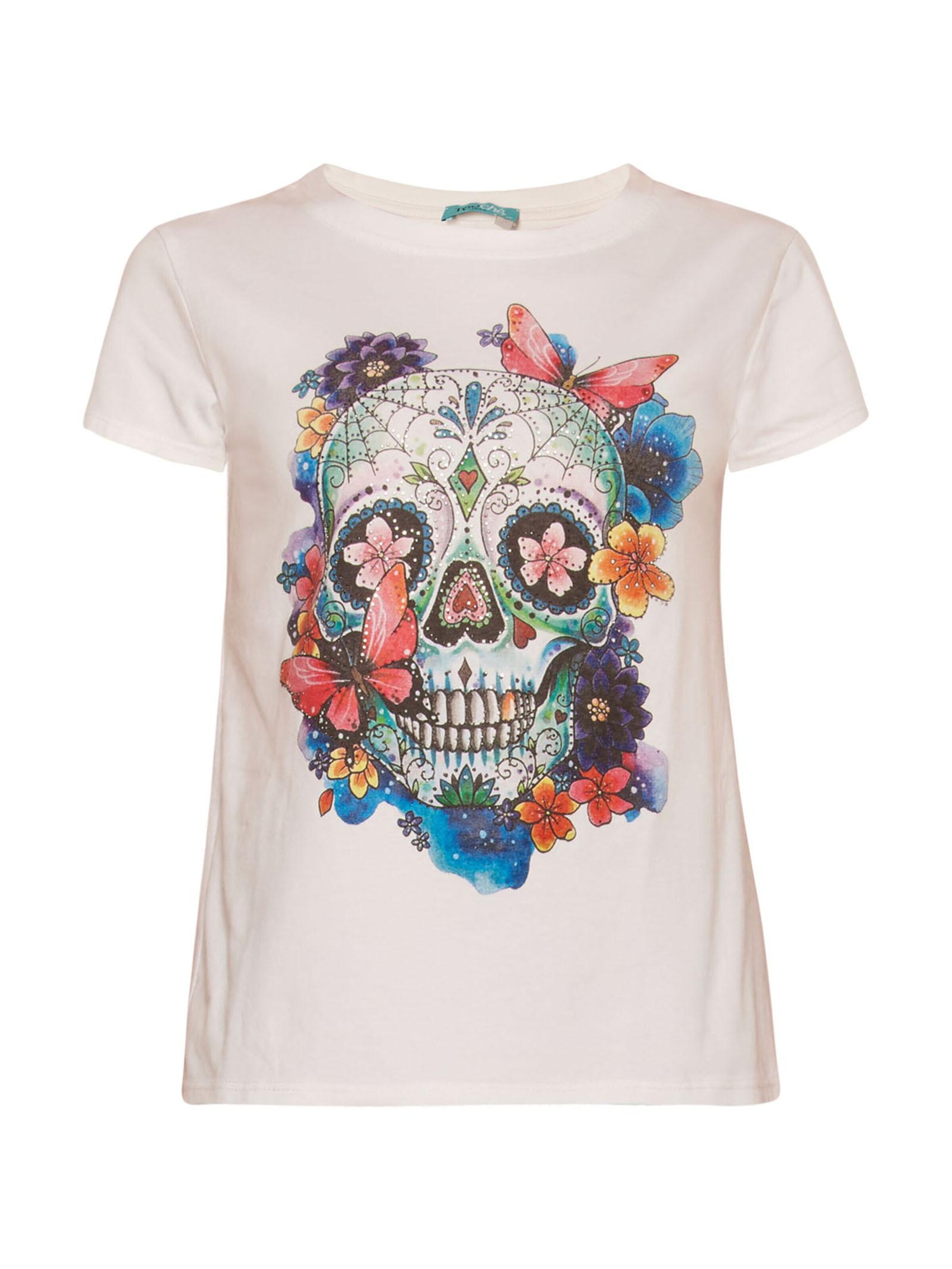 TOOche Shirt 'Flowerhead' in White: front