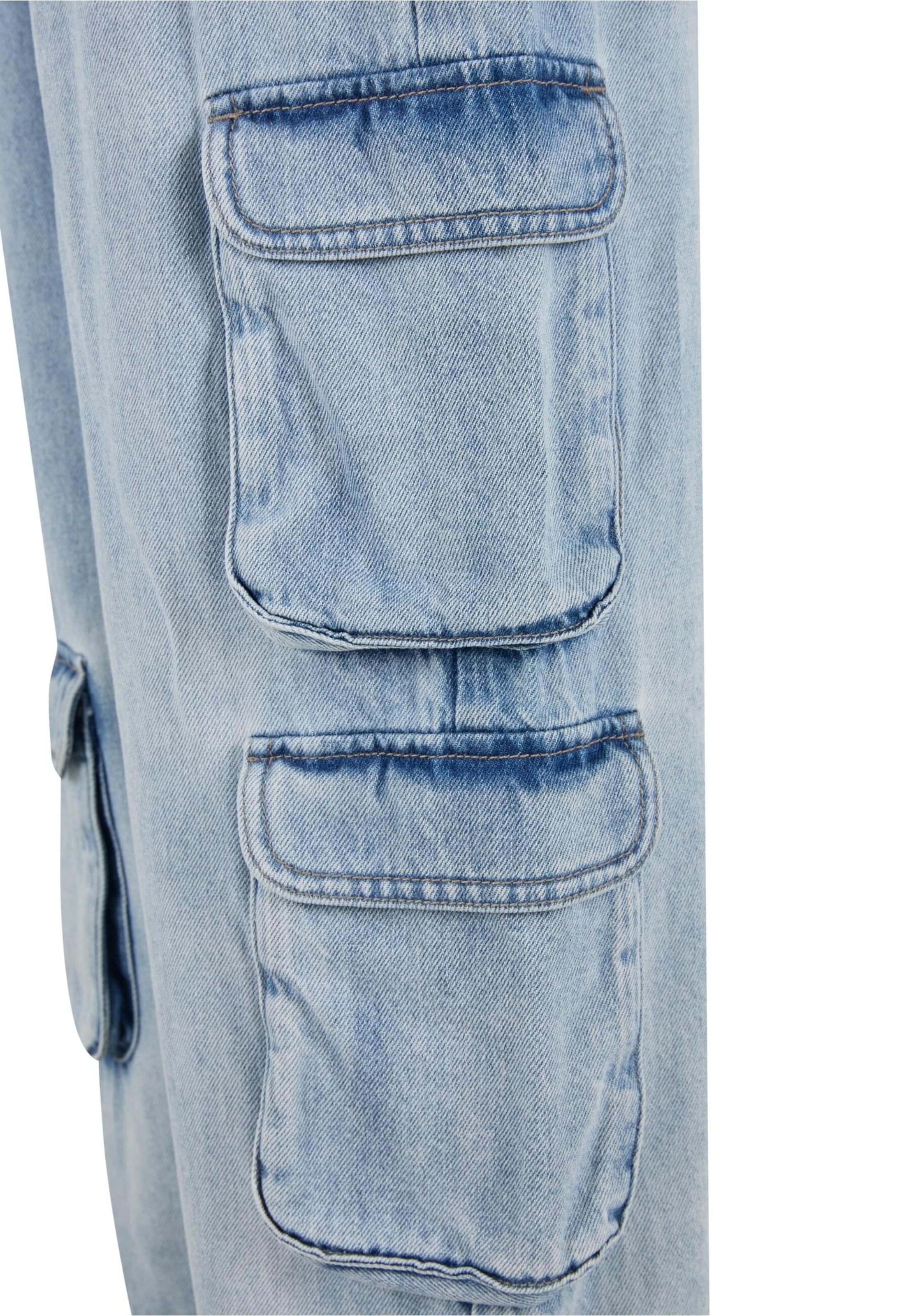 Urban Classics Regular Cargo Jeans in Blue