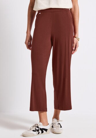 Street One Studio Wide Leg Hose in Braun: Vorderseite
