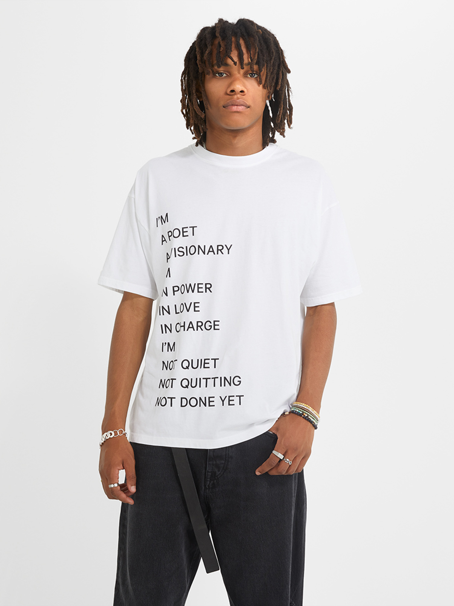 Mężczyźni Odzież Young Poets Society Koszulka Principles Yorick 214 w kolorze Białym 