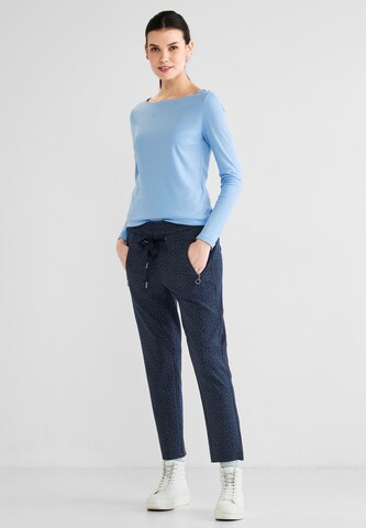 STREET ONE Regular Broek 'Bonny Leo Jacquard' in Blauw