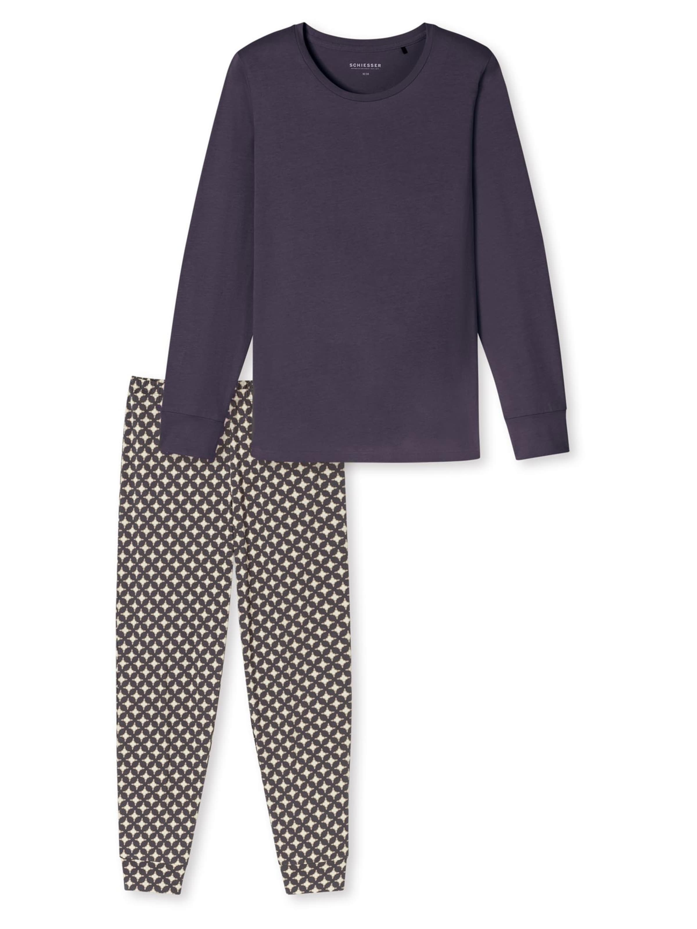 SCHIESSER Pyjama 'Comfort Essentials'‌‌‌ in Grau: Vorderseite