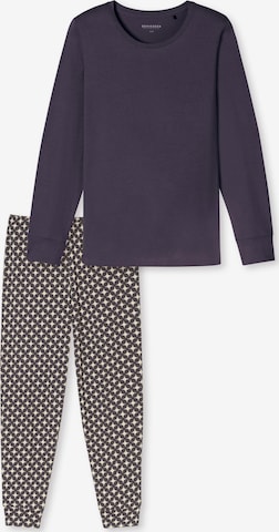 SCHIESSER Pyjama 'Comfort Essentials' in Grau: Vorderseite