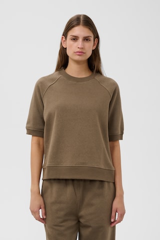 SOAKED IN LUXURY Sweatshirt in Brown: front