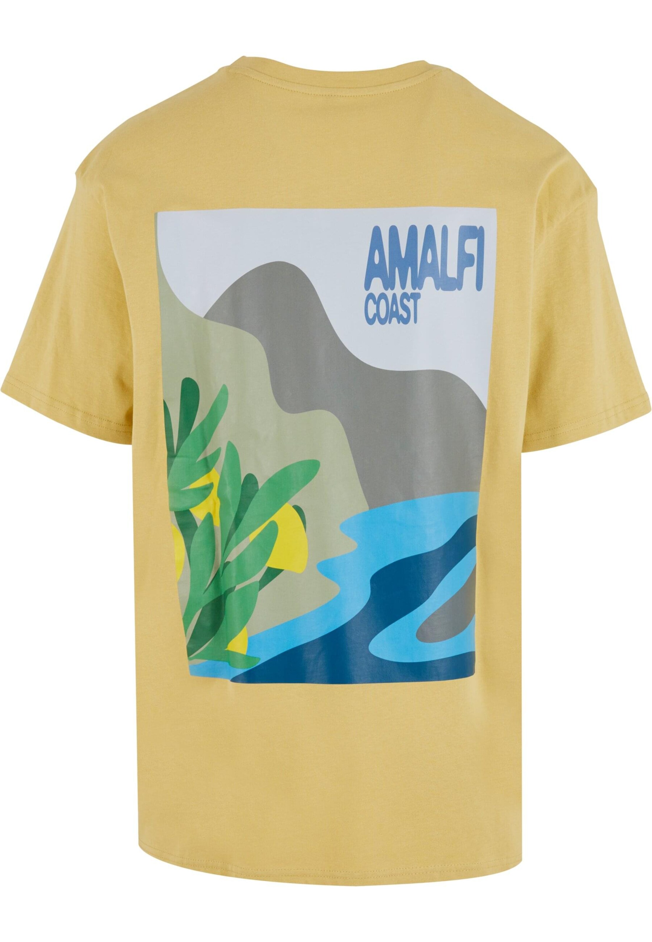 Lost Youth Shirt 'Amalfi Dreamscape' in Yellow