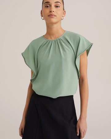 WE Fashion Blouse in Green: front