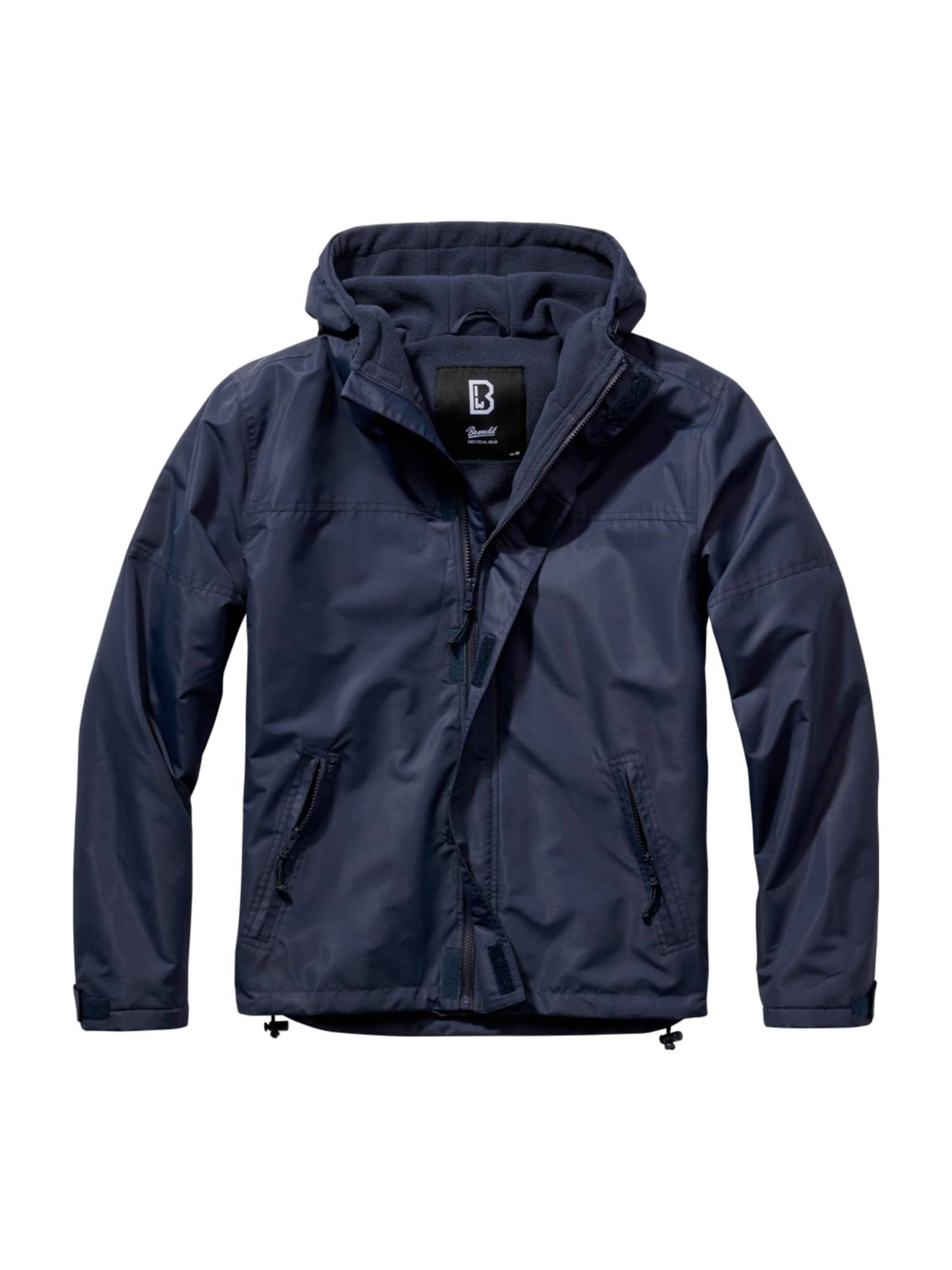 Brandit Between-season jacket in Blue: front