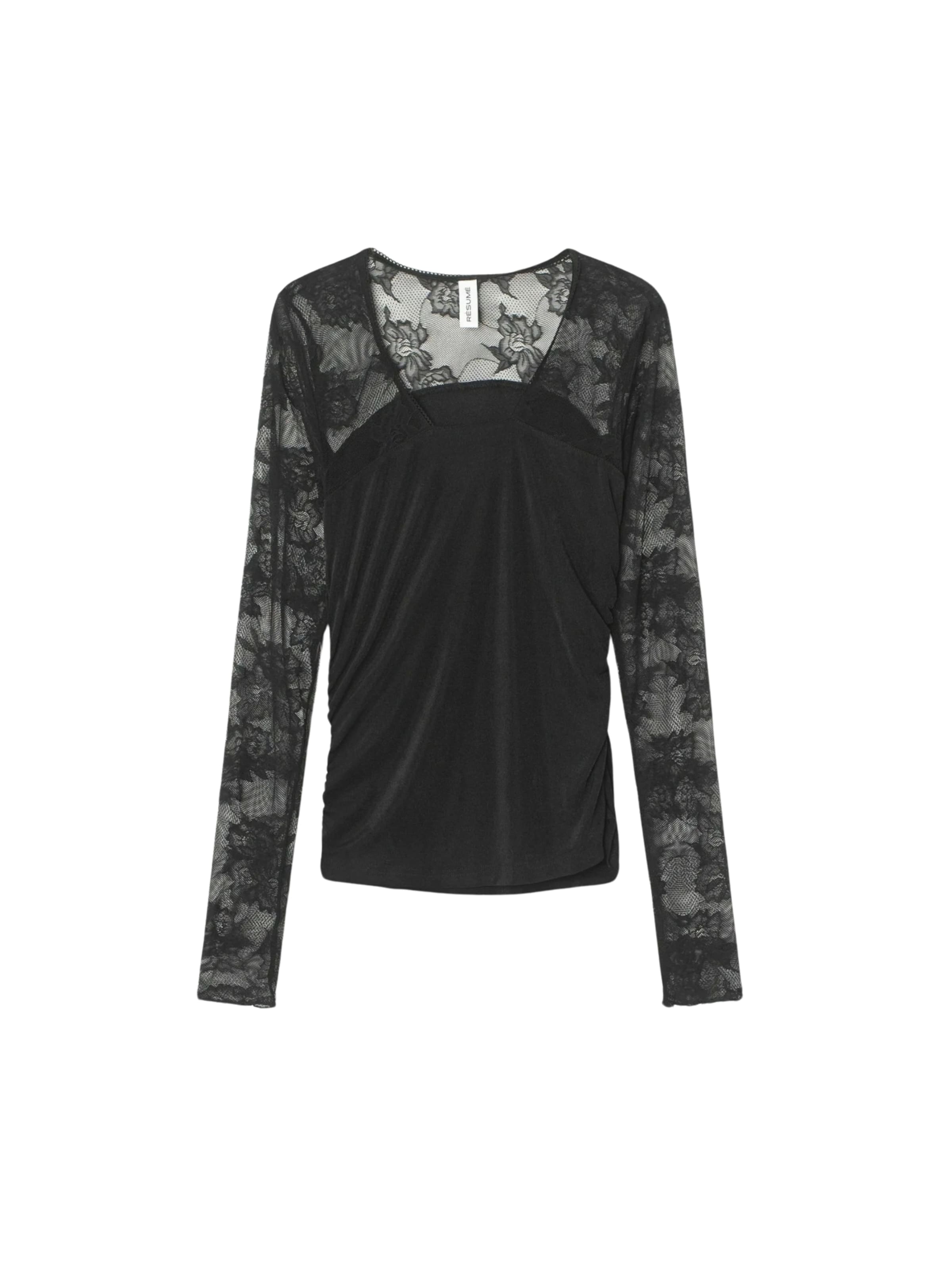 Résumé Tričko 'Dasha' – černá: přední strana