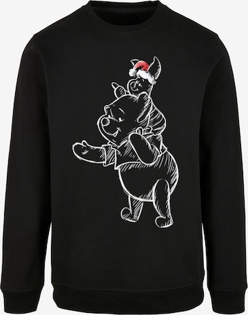 Felpa 'Winnie The Pooh - Piglet Christmas' di ABSOLUTE CULT in nero: frontale