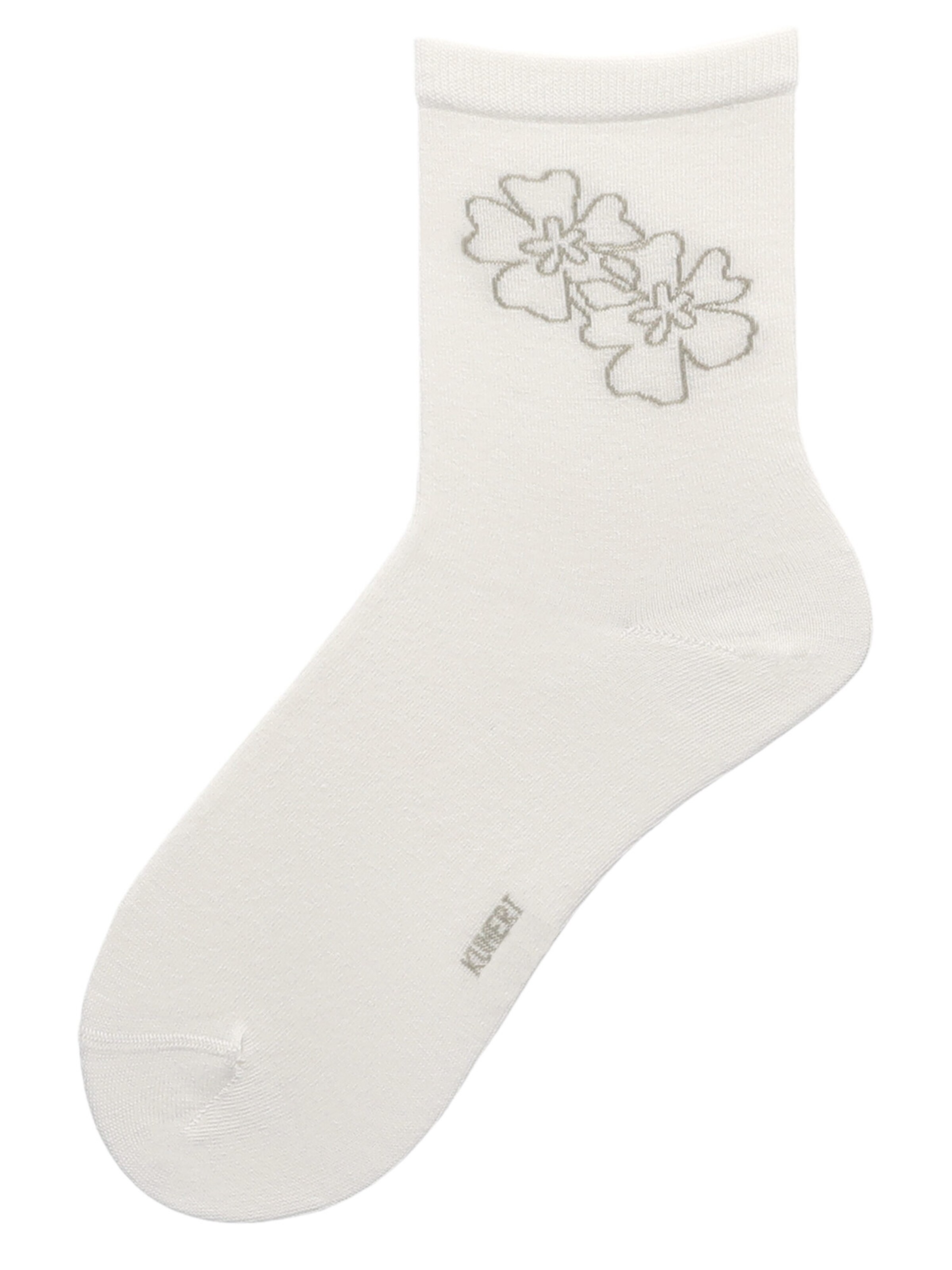 KUNERT Socks 'Flower Love' in White: front