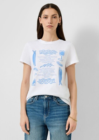 T-shirt QS en blanc : devant