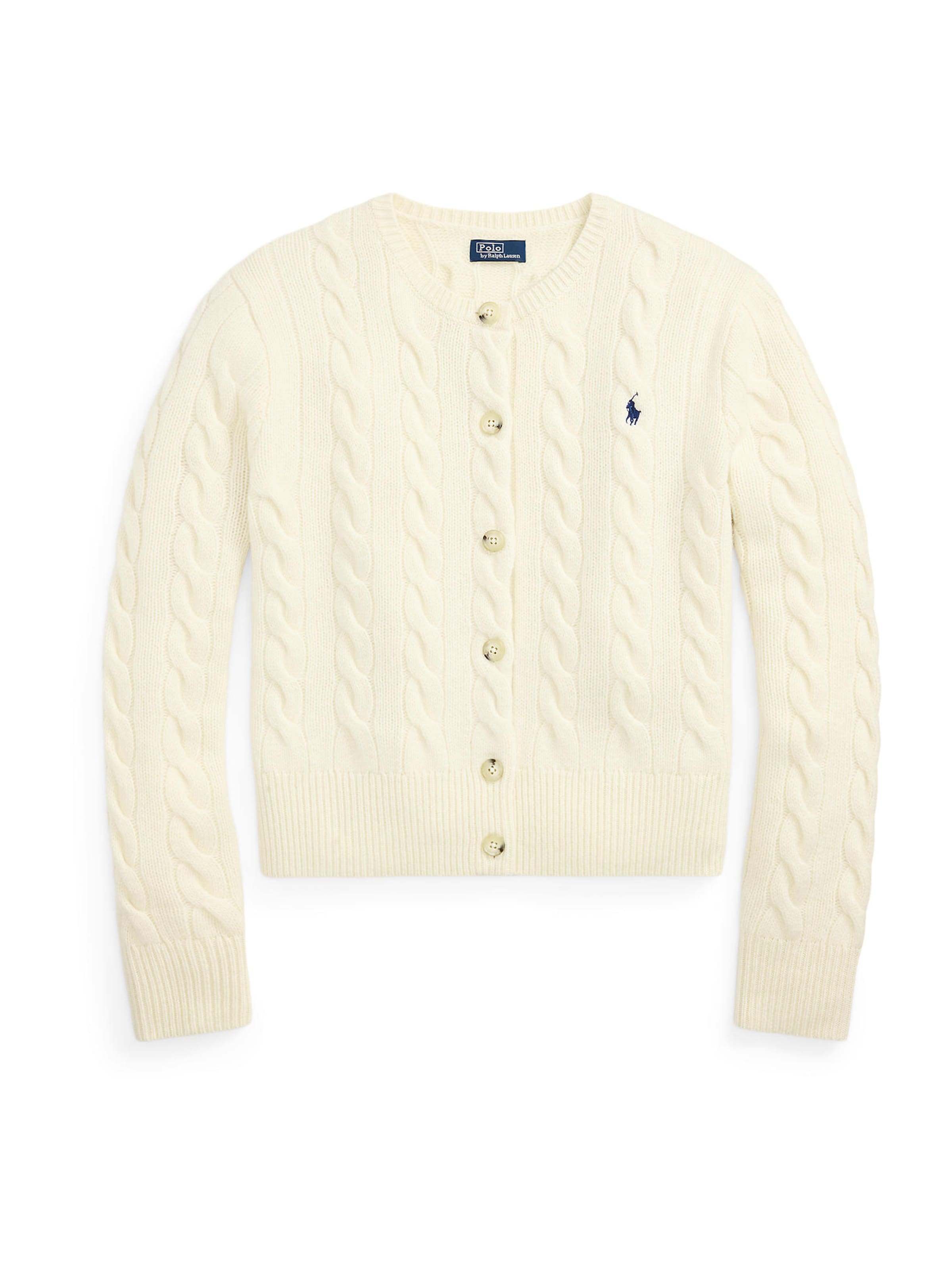 Geacă tricotată Polo Ralph Lauren pe crem, Vizualizare produs