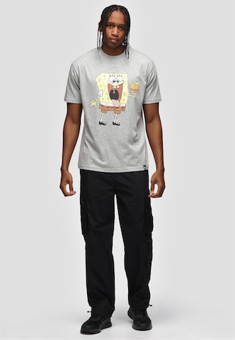 Recovered Shirt 'SpongeBob Eating Burger Relaxed' in Grey