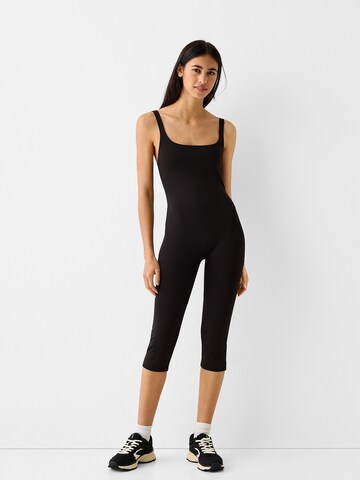 Tuta jumpsuit di Bershka in nero: frontale