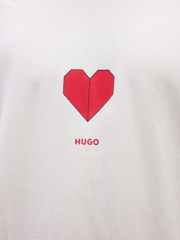 HUGO Футболка 'Dalentin' в Белый