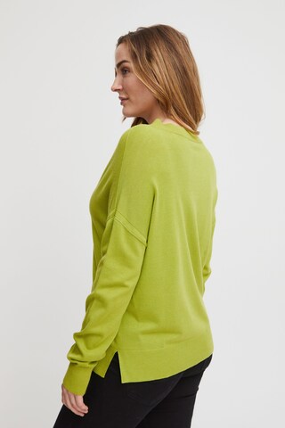 Fransa Pullover 'Blume' in Grün