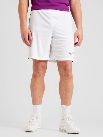 Regular Pantalon de sport 'Academy23' NIKE en blanc : devant