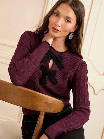 love & roses Pullover in Rot