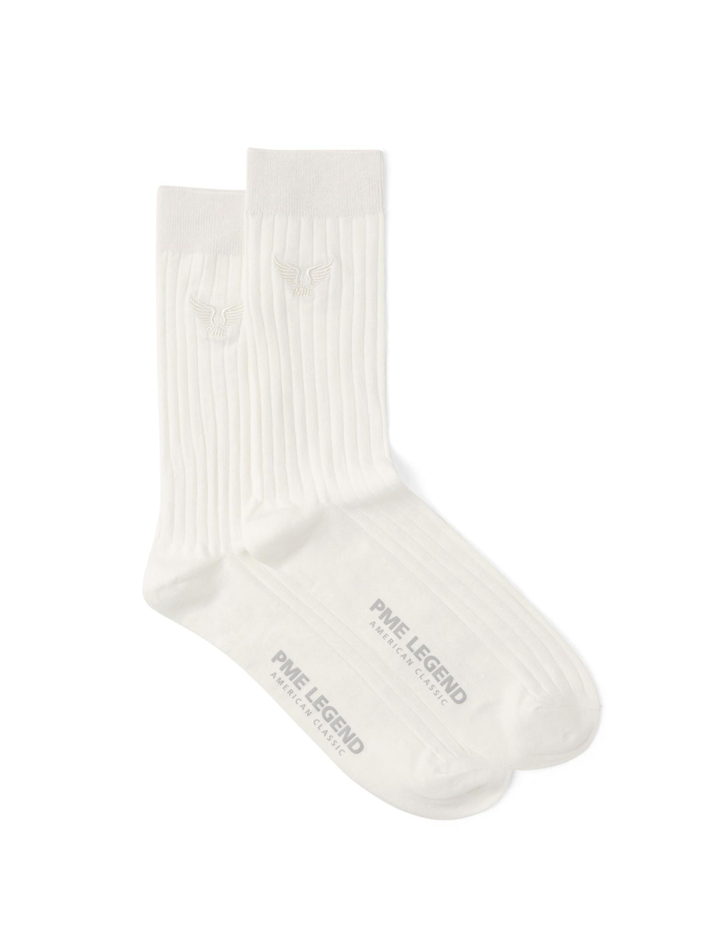 PME Legend Sokken '2-pack ribbed socks' in Wit