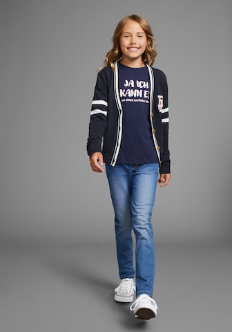 DELMAO Strickjacke in Blau