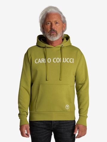 Carlo Colucci Sweatshirt 'Corrado' in Green: front