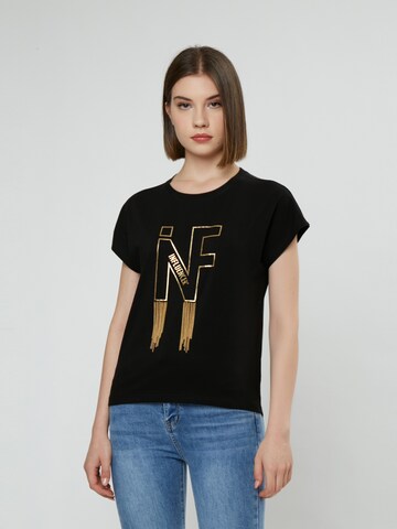 T-shirt Influencer en noir : devant