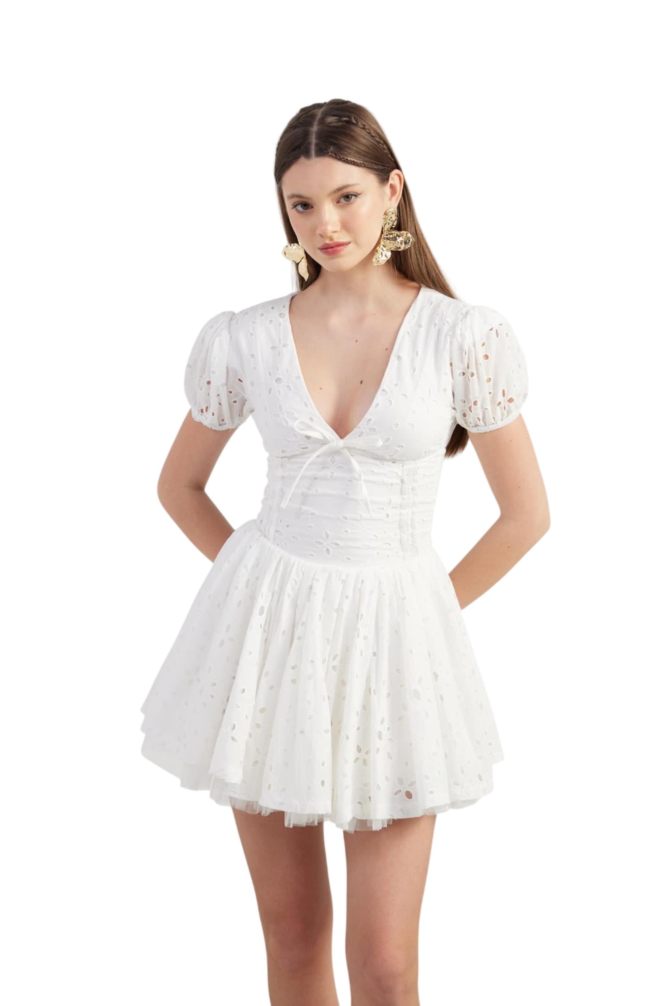 HOLLY LOLLY Kleid in Weiß: Vorderseite