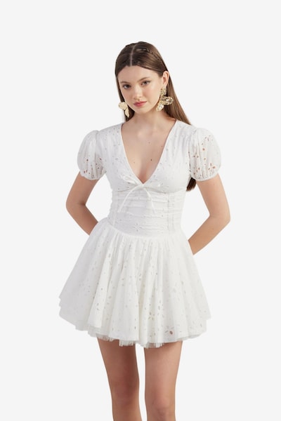HOLLY LOLLY Kleid in 40 in weiß, Produktansicht