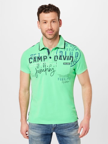 CAMP DAVID Shirt in Groen: voorkant