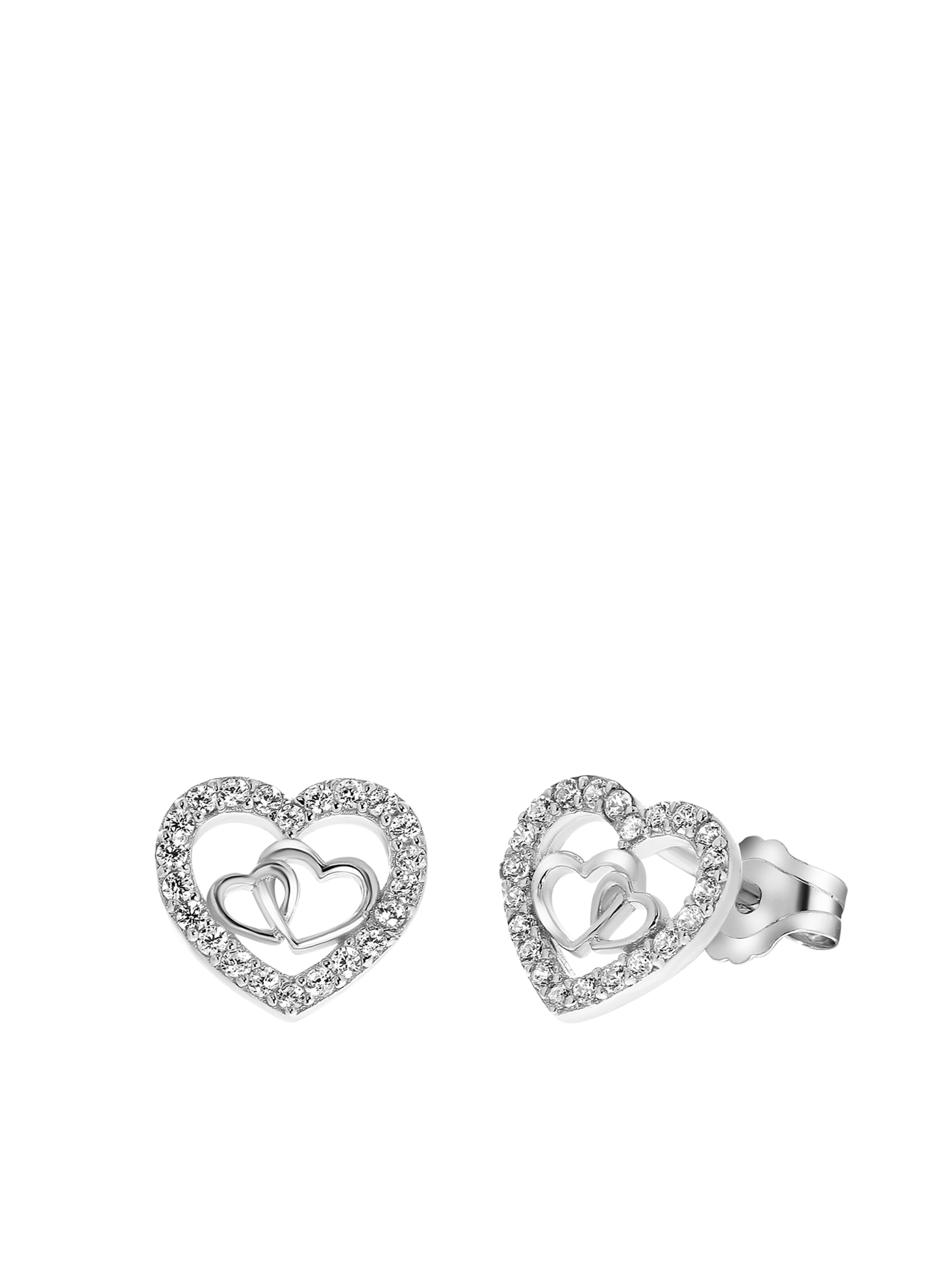 Boucles d'oreilles Lucardi en argent : devant
