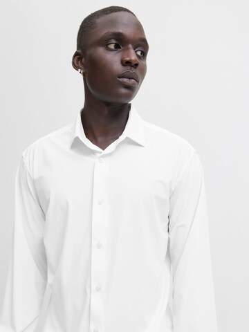 JACK & JONES Comfort fit Button Up Shirt 'Blaactive' in White