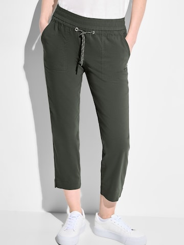 CECIL Regular Trousers 'Tracey' in Green: front