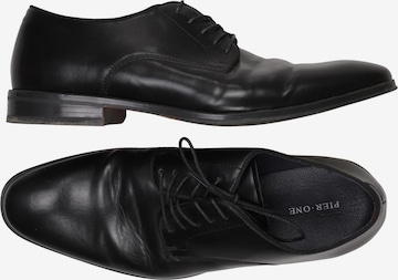 Pier One Halbschuh 43 in Schwarz: Vorderseite