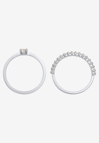 ELLI Jewelry Set 'Kristall Ring' in Silver