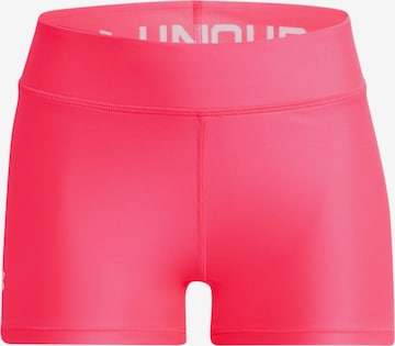 UNDER ARMOUR Skinny Workout Pants in Pink: front