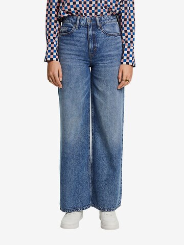 ESPRIT Wide leg Jeans in Blauw: voorkant