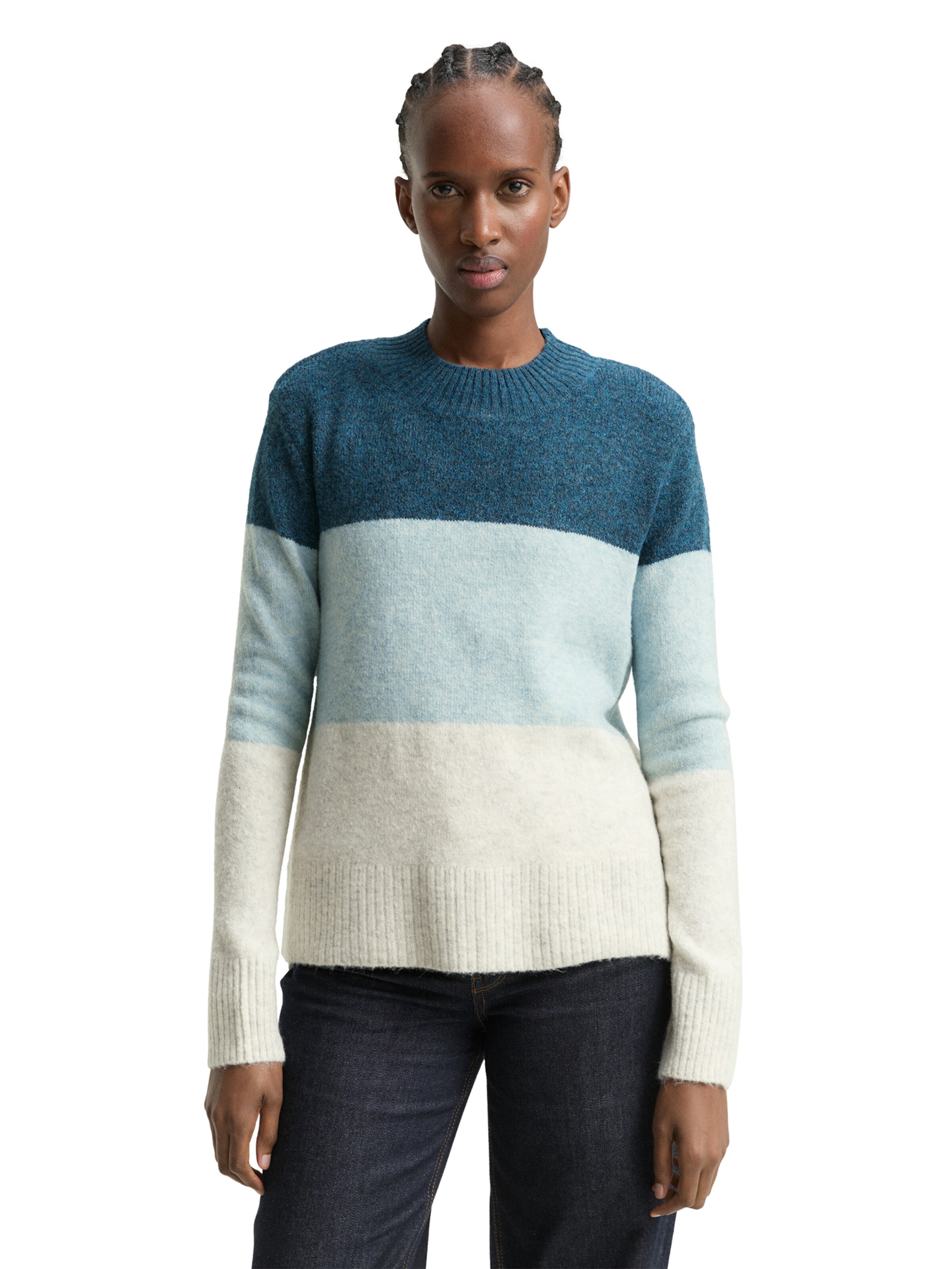 TOM TAILOR DENIM Sweater in Green: front