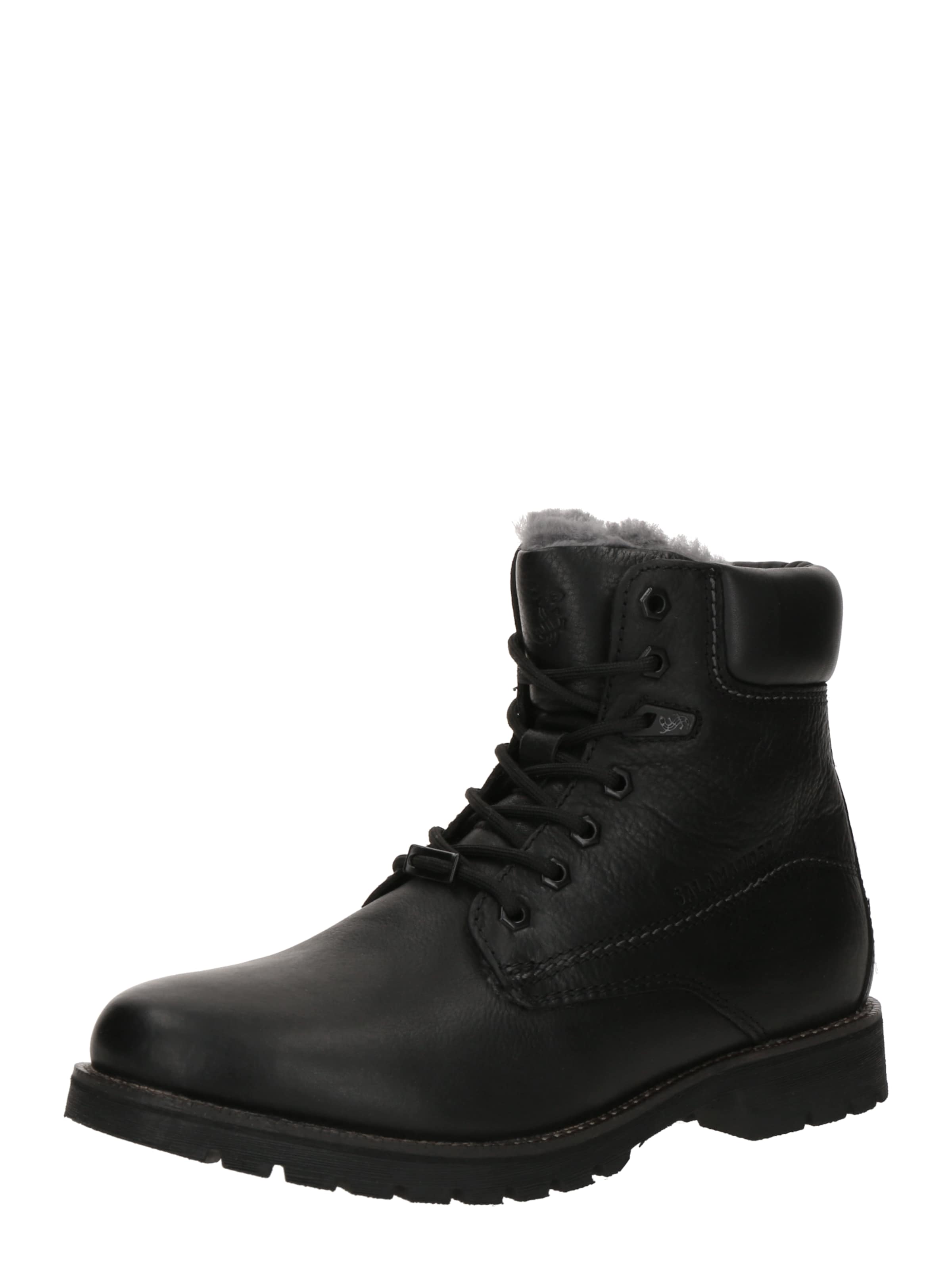 Bocanci cu șireturi de la SALAMANDER pe negru: față