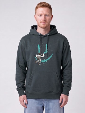 Sweat-shirt 'Graffiti Astronaut' Watapparel en gris : devant