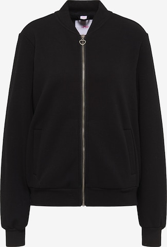 MYMO Zip-Up Hoodie in Black: front