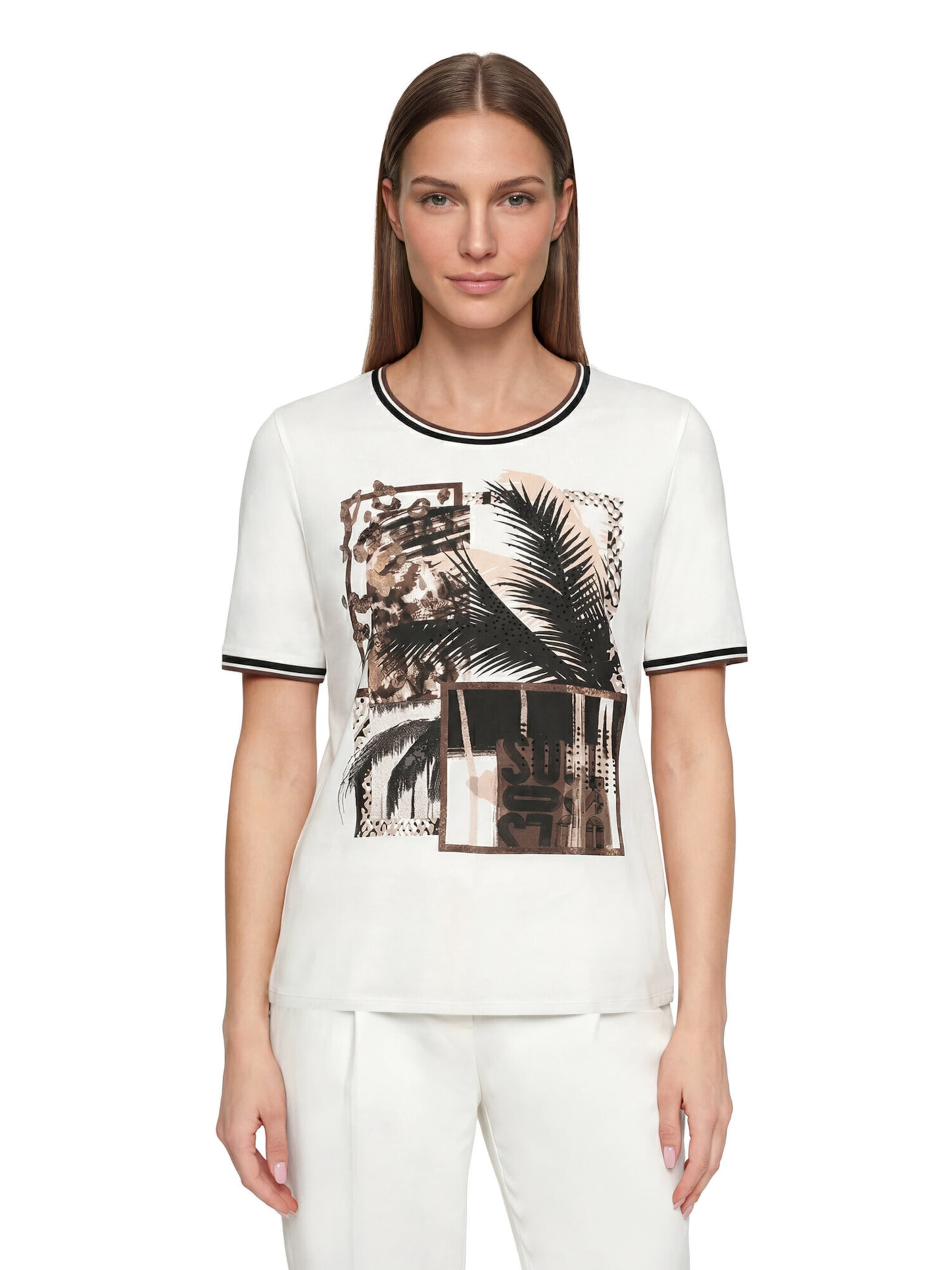 Betty Barclay Basic Shirt mit Aufdruck in Weiß: Vorderseite