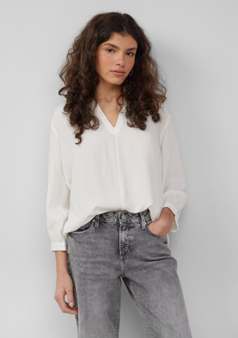 QS Blouse in Beige: front