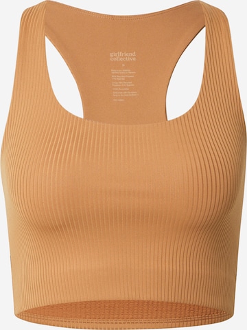 Girlfriend Collective Bralette Sports Bra 'PALOMA' in Brown: front