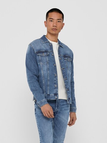 Only & Sons Between-season jacket in Blue: front