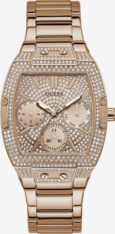 GUESS Analog Watch 'RAVEN' in Gold: front