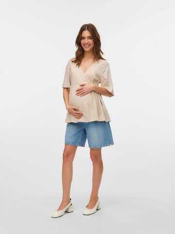 Maglietta 'MLKalyna Tess' di MAMALICIOUS in beige